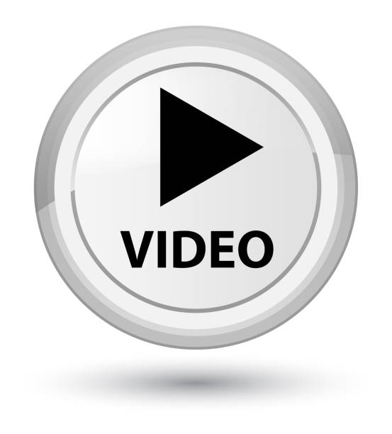 視頻主要白色圓形按鈕 - prime video 幅插畫檔、美工圖案、卡通及圖標