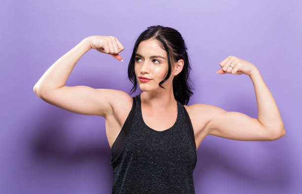 istock Powerful young fit woman 864865640