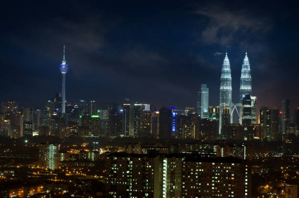 istock Kuala Lumpur city skyline night scene 864875870