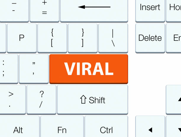 illustrations, cliparts, dessins animés et icônes de touche clavier orange virale - circulated