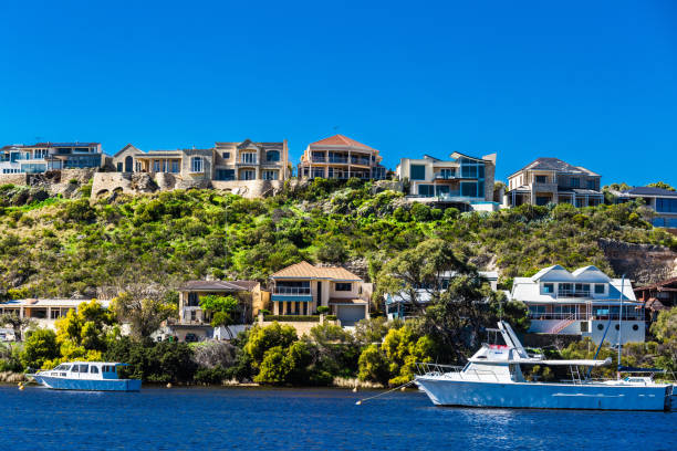 istock Residential area along the river 864890250