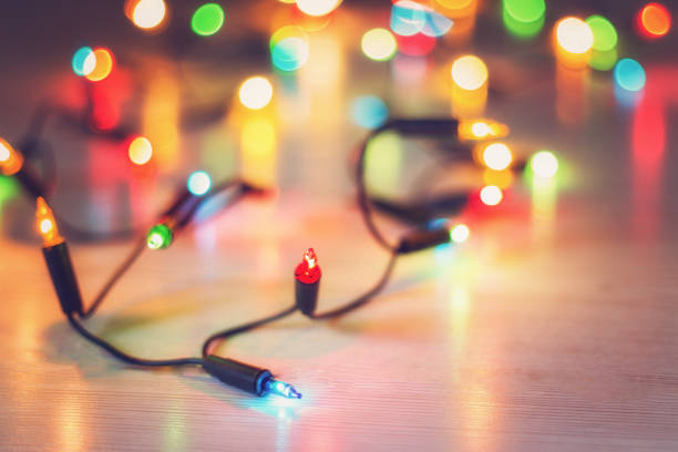 istock Colorful Christmas lights 864893636