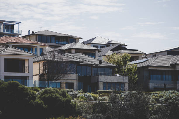 istock Residential area along the river 864896596