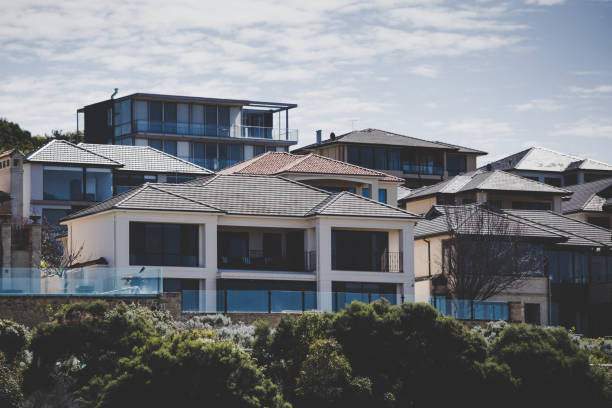 istock Residential area along the river 864896696