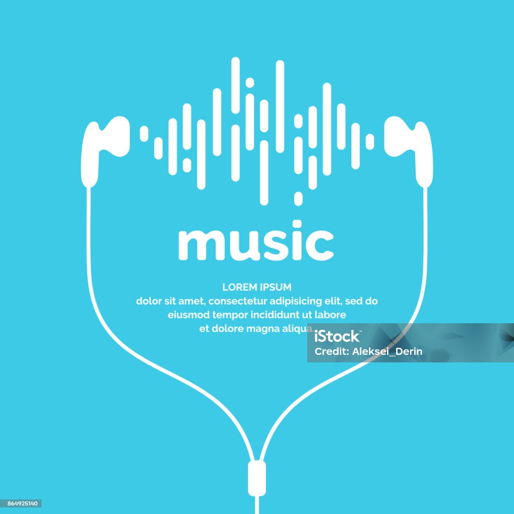 The image of the sound wave The image of the sound wave. Vector illustration. Icon. Track. Song Music Music stock vector