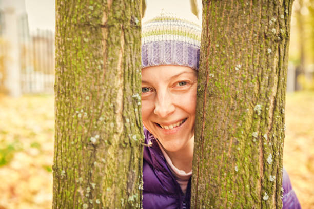 Woman portrait in autumn park