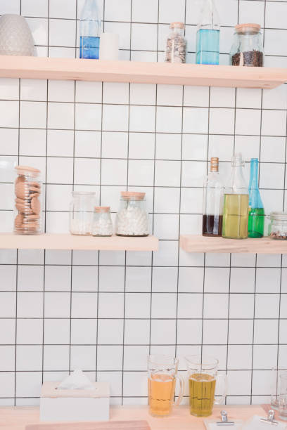 istock Shelves at coffee shop 864936216