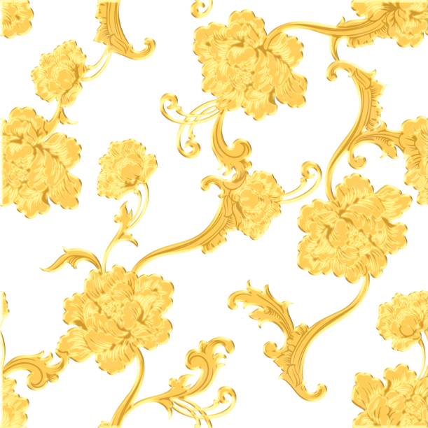 Vintage baroque ornament retro pattern antique style