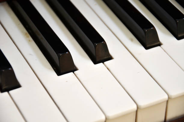 istock Old grunge piano keyboard. 864947362