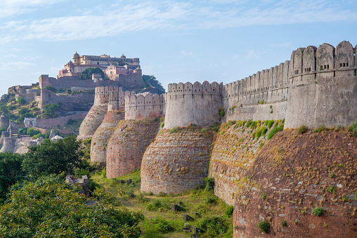 Aerial view of a portion of the Kumbhalgarh wall