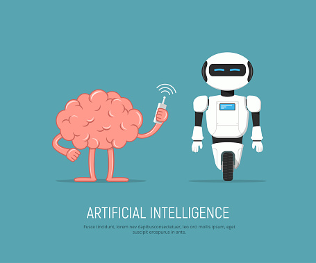 Brain Control Robot In Cartoon Style Concept Training Artificial Intelligence Stock Illustration - Download Image Now - iStock Brain Control Robot In Cartoon Style Concept Training Artificial Intelligence Stock Illustration - Download Image Now - iStock