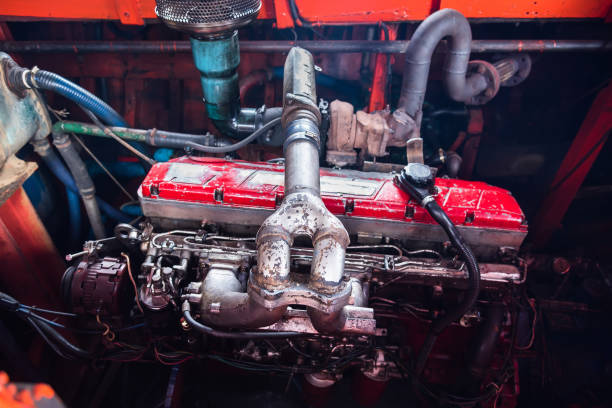 istock Diesel engine of passenger boat. 864980674