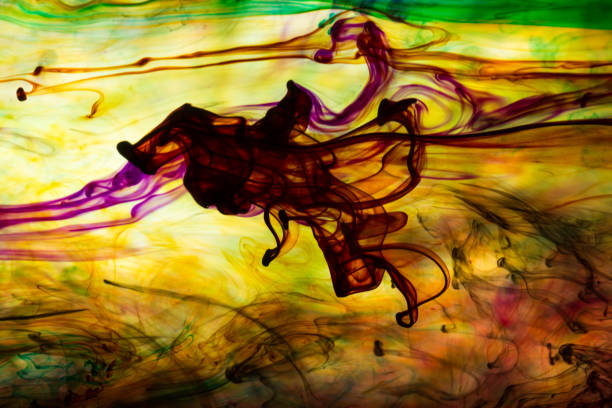 istock Acrylic colors and ink in water. 864983216