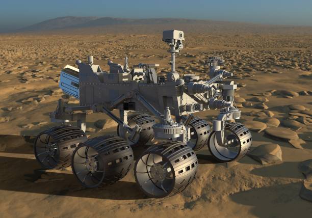 istock The Mars Rover on Mars 3D Illustration 864983580