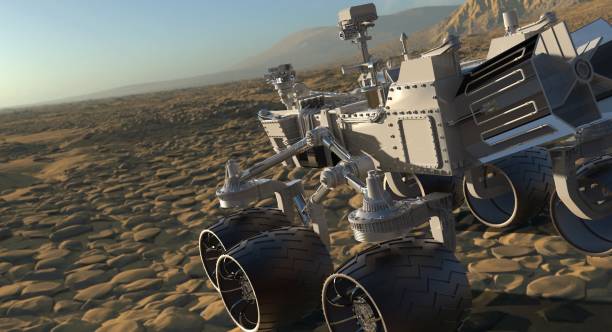 istock The Mars Rover on Mars 3D Illustration 864983620