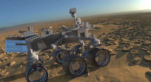 istock The Mars Rover on Mars 3D Illustration 864983656
