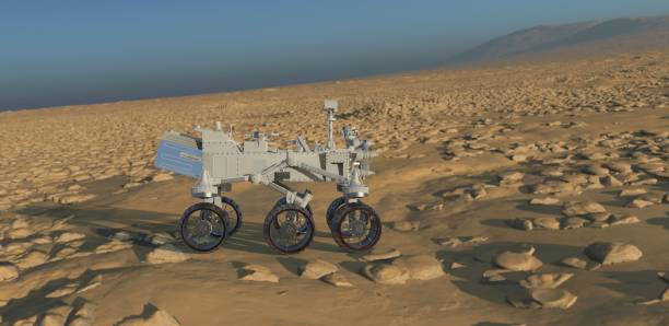 istock The Mars Rover on Mars 3D Illustration 864983728