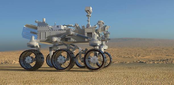 istock The Mars Rover on Mars 3D Illustration 864983784