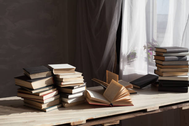 istock many books are on the table at home in the library 864988526