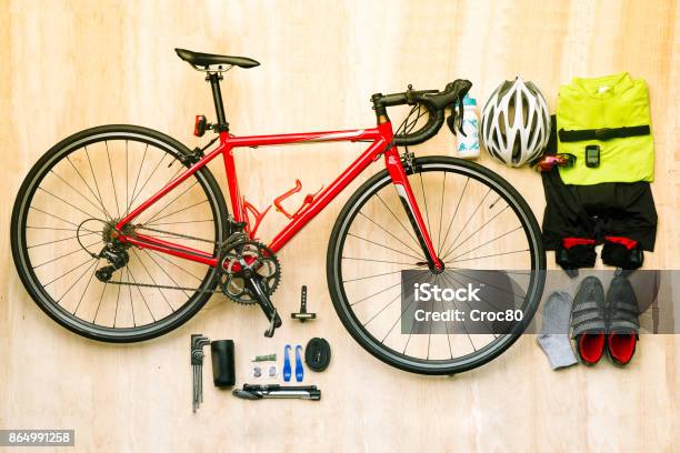 Bicycle Set For Cycling Stock Photo - Download Image Now - Cycling, Bicycle, Expertise