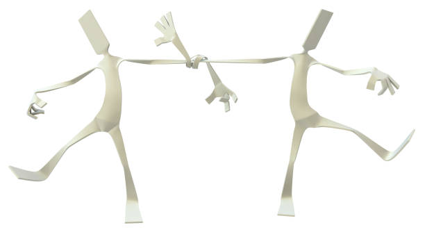 istock Paper Man Figure, Tied Together 864991930