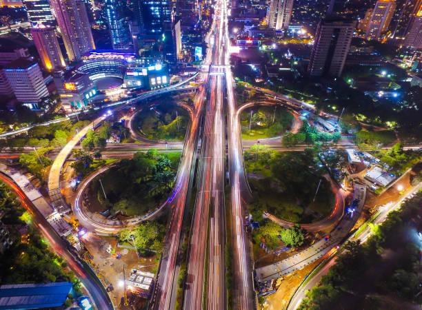 istock Semanggi Bridge Jakarta at Night 864997850