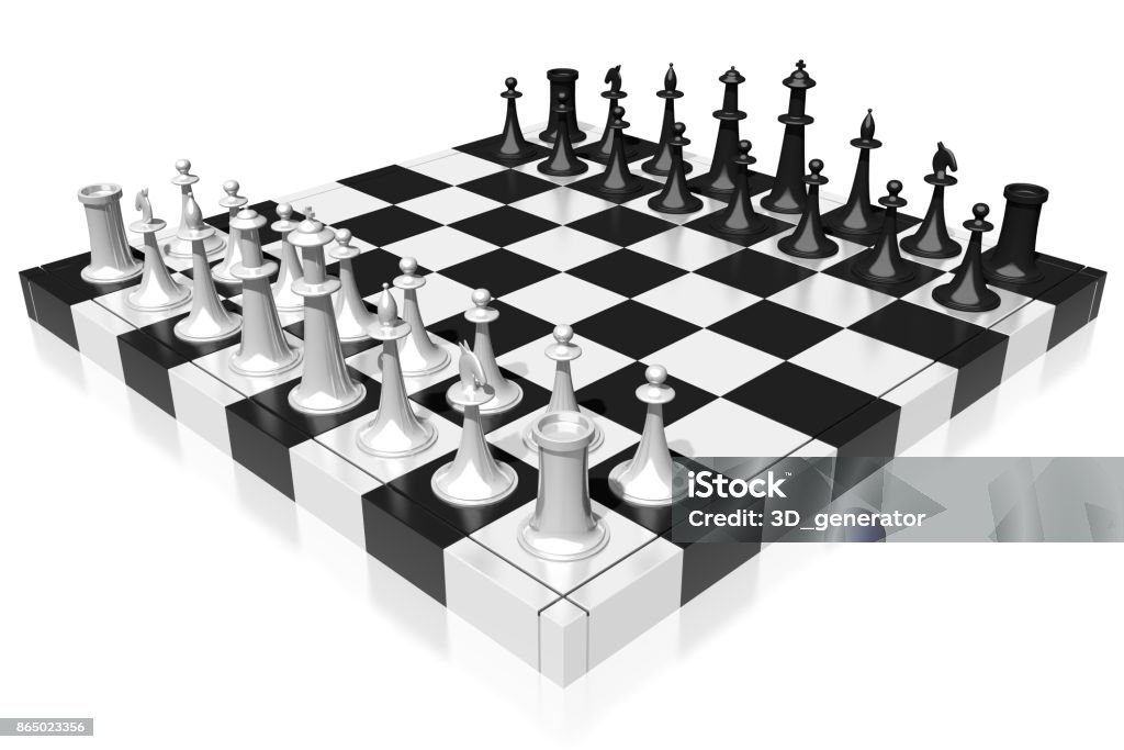 Foto de Jogo De Xadrez 3d e mais fotos de stock de Batalha - Conceito -  Batalha - Conceito, Branco, Competição - iStock