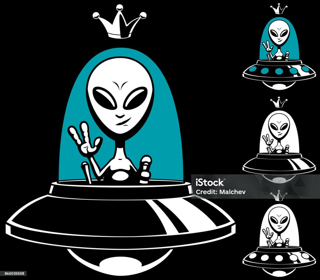 Alien King Stock Illustration - Download Image Now - Alien, Black Color ...