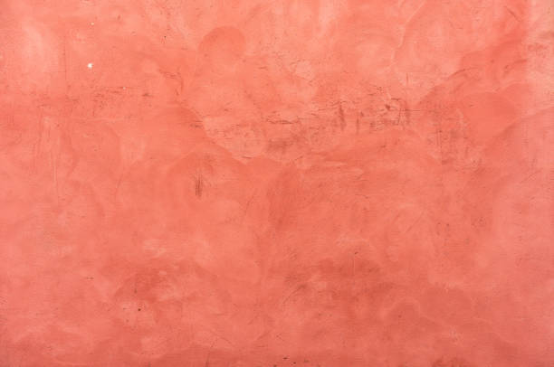 Red stucco wall texture Dark red plaster background. terracotta color stock pictures, royalty-free photos & images