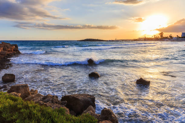 istock Nissi beach in Ayia Napa in stormy weather 865052182