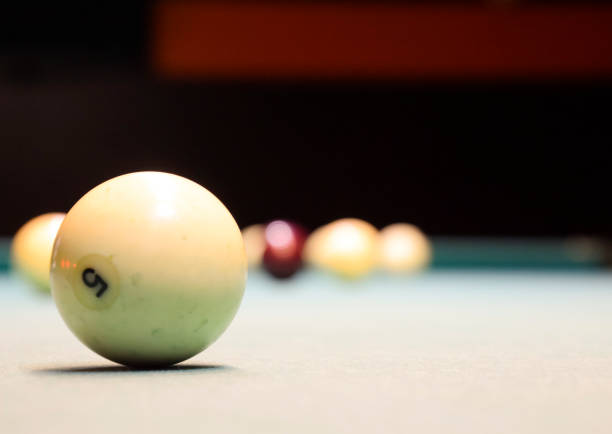 istock Billiards, billiard table. Balls on the billiard table. 865055578