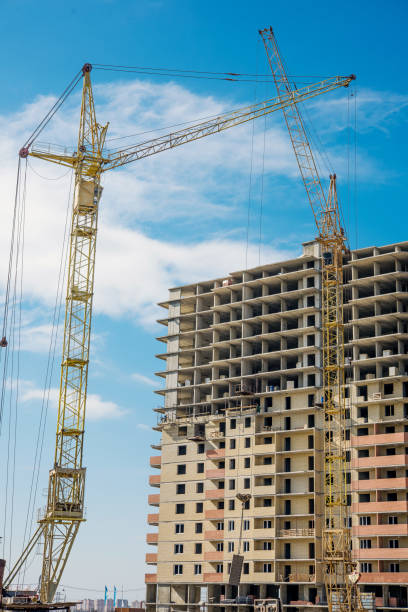 istock tower crane for the construction of house 865055998
