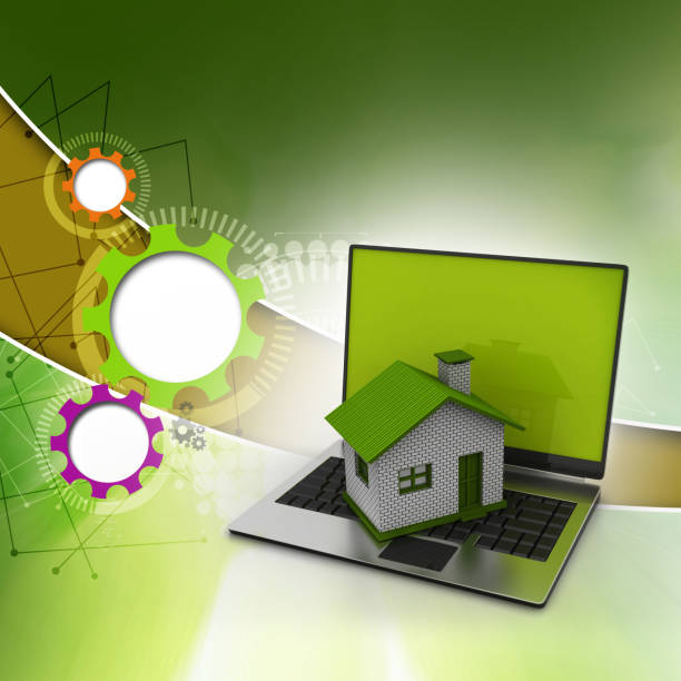 istock Real estate concept with laptop 865059326