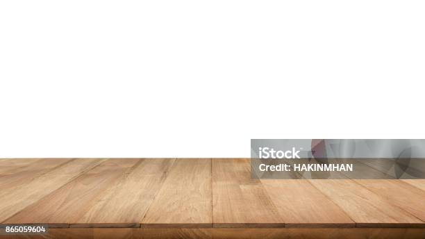 Real Wood Table Top Texture On White Background Stock Photo - Download Image Now - Table, Wood - Material, Hardwood Floor