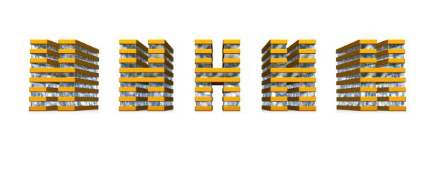 istock Building like alphabet with 5 different perspectives 865062746