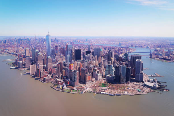 istock Manhattan with Hudson River and East River New York 865066504