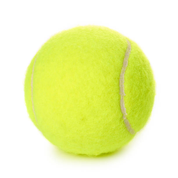 istock Single tennis ball isolated on white background 865067094