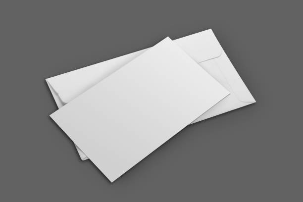 istock Blank White Envelope Mockup with an Invitation Card 865067838