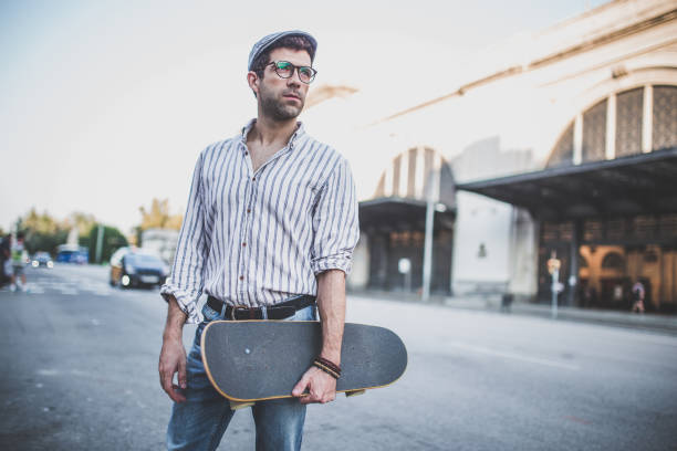 istock Businessman and his skateboard 865074786
