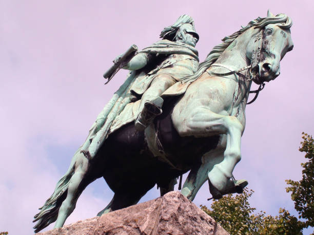 frederick guillermo iv en la escena de la estatua de caballo en colonia alemania europa - federico guillermo ii de prusia fotografías e imágenes de stock