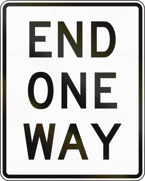 istock United States MUTCD road sign - End one-way road 865088698