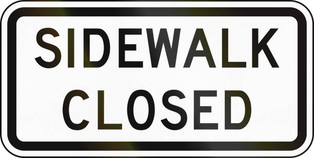 istock United States MUTCD regulatory road sign - Sidewalk closed 865108240