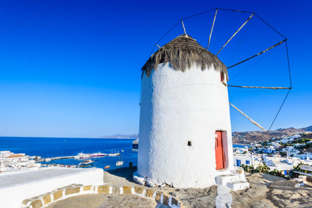 istock Mykonos, windmill in Greek Islands, Greece 865108672