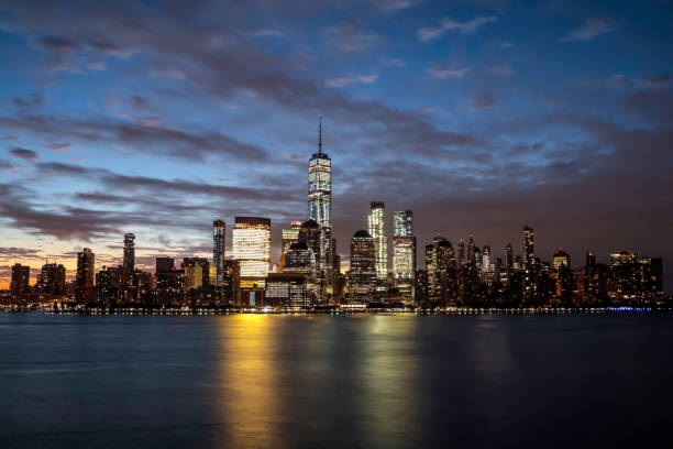 Panoramic picture of New York City, Lower Manhattan at Sunrise