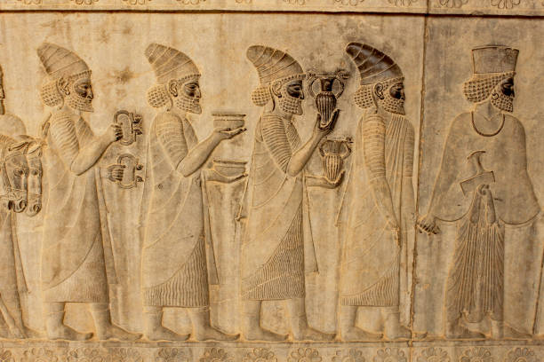 istock Relief on a wall of the ancient city Persepolis 865116214