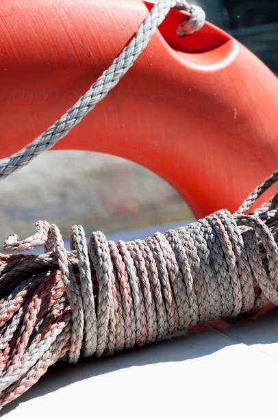 istock life ring on board a ship on the river Seine. 865122680