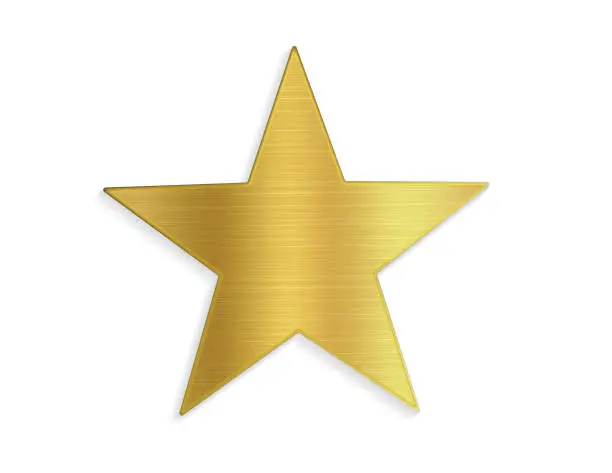 Vector illustration of Gold Vector Star Shape