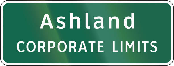 istock Road sign used in the US state of Virginia - Ashland corporate limits 865129986