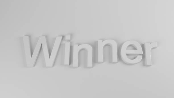 istock 3d illustration of a winner text 865136880