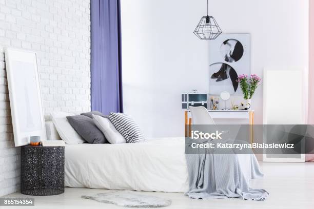Designer Table In Womans Bedroom Stock Photo - Download Image Now - Adult, Affectionate, Apartment